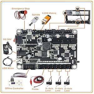 미국 주식 3018 PRO 미니 CNC 목재 조각 기계 3 축 라우터 기계 GRBL 컨트롤러 ER11 4