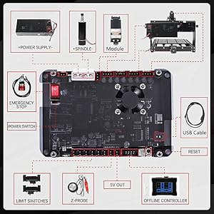 4540 라우터 CNC graving 기계 500W 스핀들 11000rpm 3 축 4