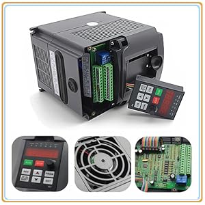 미국 주식 2.2KW 물 냉각 스핀들 키트 ER20 24000rpm 2.2KW VFD 인버터 80mm 클램프 3