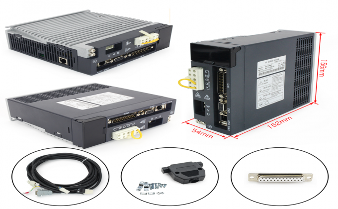 CNC 컨트롤러 AC 세르보 모터 키트 3000rpm 64Ncm 200W 17 비트 자기 인코더 3